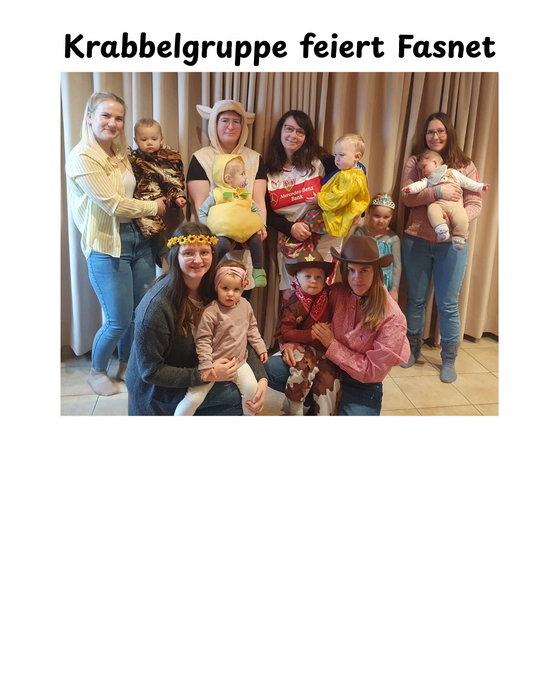 Krabbelgruppe feiert Fasnet